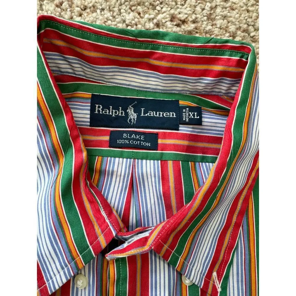 POLO by Ralph Lauren Button up, Long Sleeved, collared shirt size XL, BLAKE